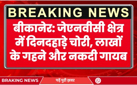 बीकानेर: जेएनवीसी क्षेत्र में दिनदहाड़े चोरी, लाखों के गहने और नकदी गायब